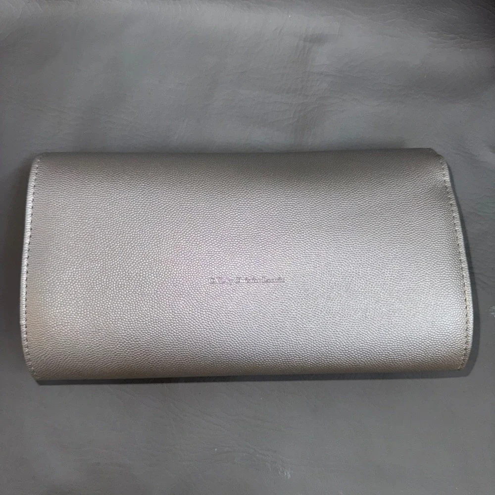 CXL by Christian Lacroix Silver Glam Caviar Clutch Bag CXL NWT